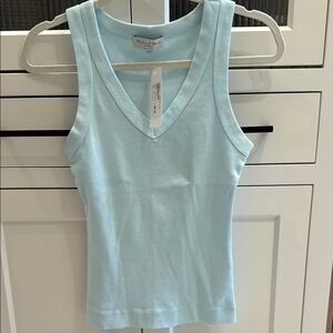 Michael Stars Sky Blue V-Neck Tank Top